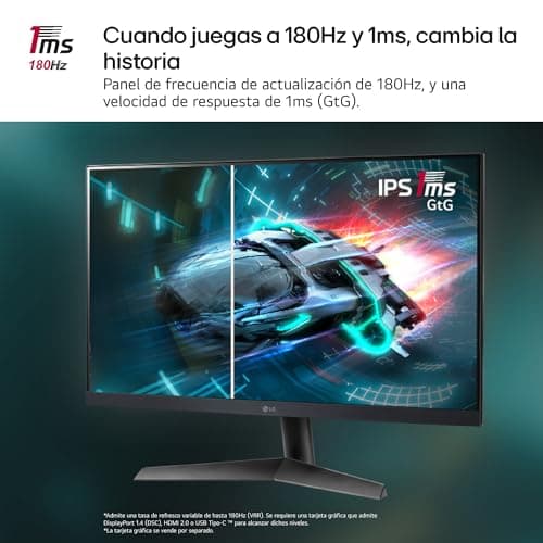 Detalle 2 de LG 24GS60F B Monitor Ultragear 24" IPS, 180Hz, 1ms