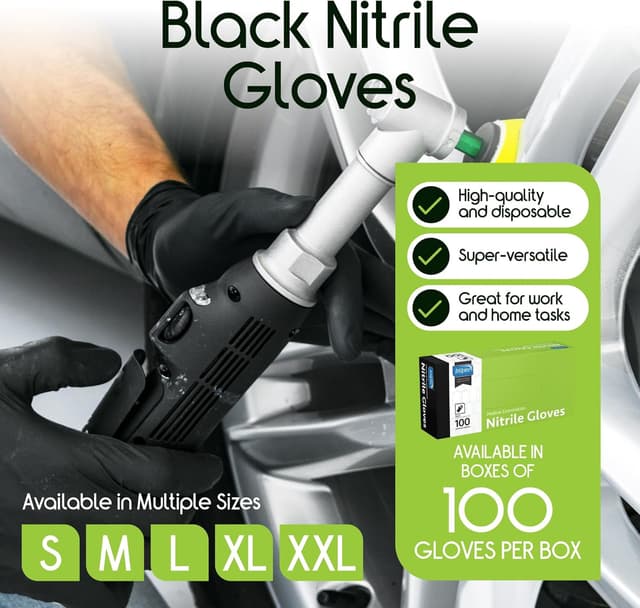 Detalle 2 de Inspire Black Nitrile Gloves 4.5 mil