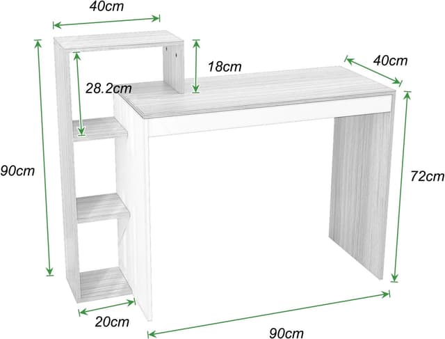 Thumbnail 2 de sogesfurniture Bureau d'ordinateur 110x40x91 cm