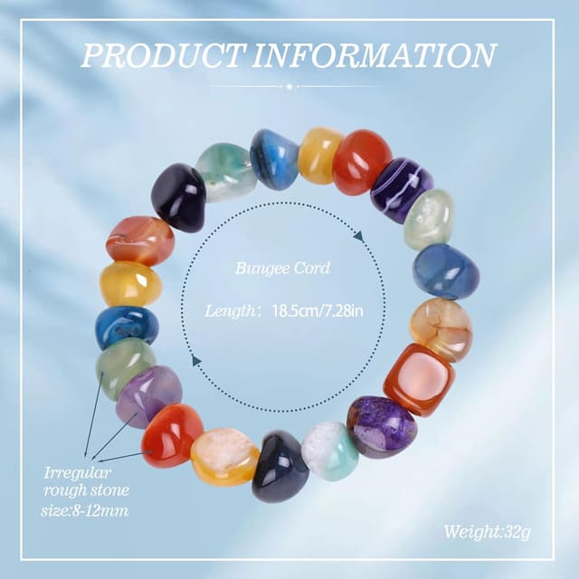 Detalle 2 de Lila Achat Naturstein Armband (8–12 mm, elastisch) – handgefertigtes Kristallarmband mit Geschenkbox