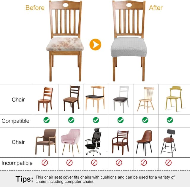 Thumbnail 6 de Fuloon Fundas para Sillas Pack 6 Impermeables