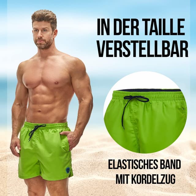 Detalle 2 de Zagano Badehose Herren Schnelltrocknend S‑6XL