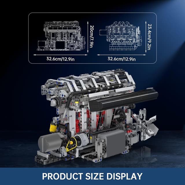 Detalle 2 de Mould King 10087 Technik Motor Bausatz Bausteine 1787 Teile