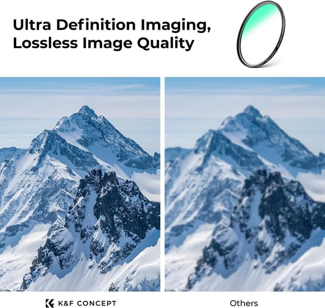 Detalle 2 de K&F CONCEPT Nano-X 82mm UV Ultra Low Reflection Lens Filter (28-layer, slim frame)