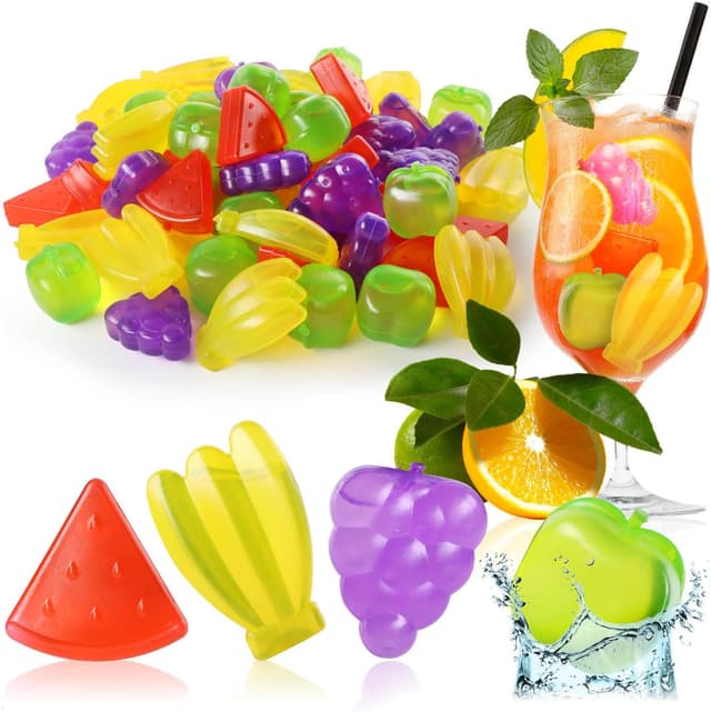 Imagen de COM-FOUR 60 glaçons réutilisables en forme de fruits en OfertitasTOP