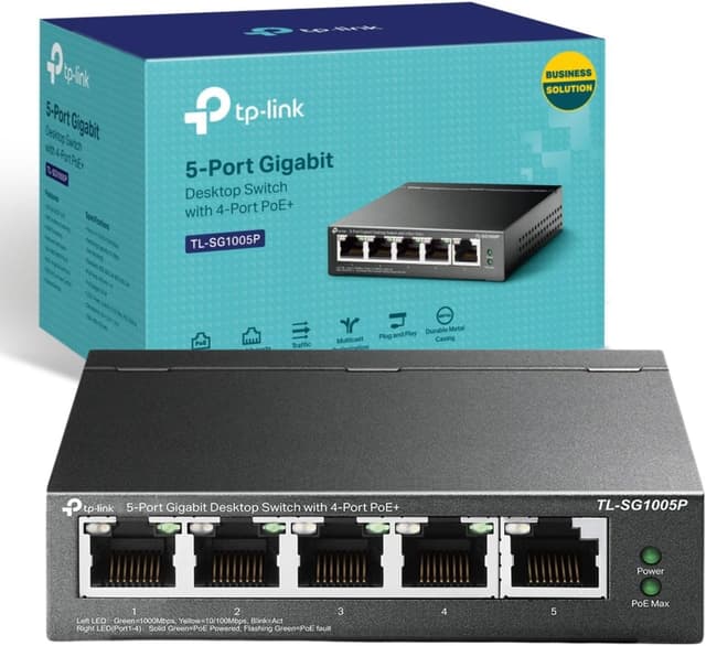 Detalle de TP-Link TL-SG1005P 5-Port Gigabit PoE Switch