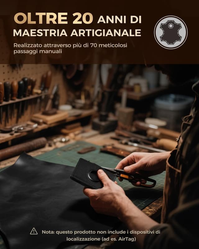 Detalle de LORZOR Portafoglio Airtag XXL per uomo