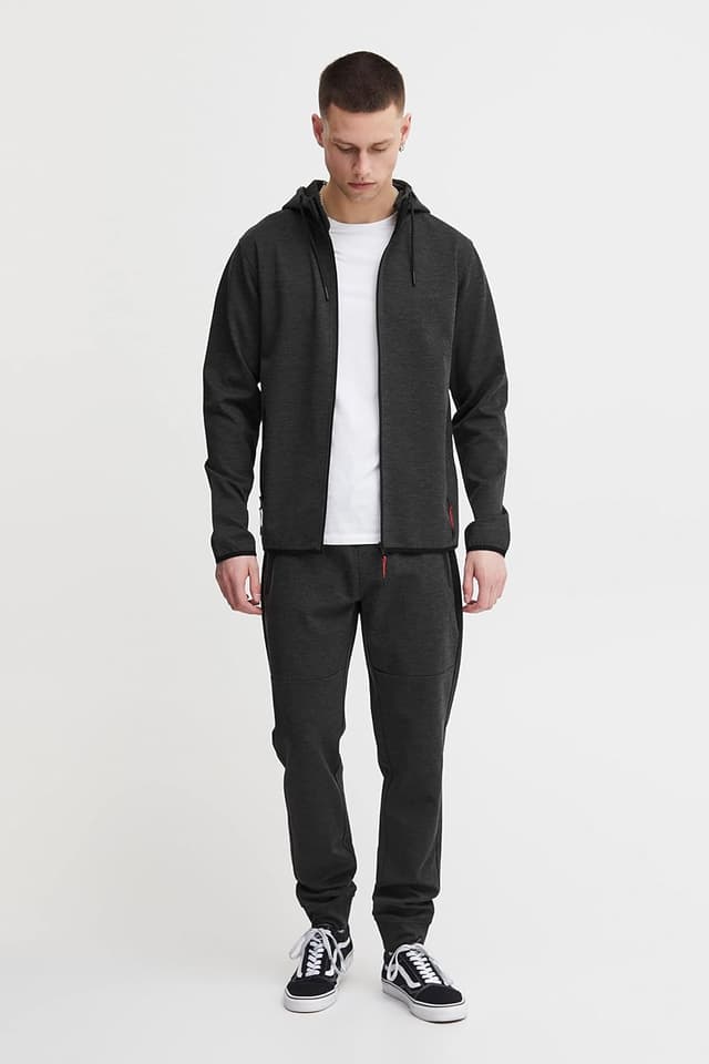 Detalle de !Solid SDVidit Herren-Sweatjacke mit Kapuze (Dunkelgrau Melange)