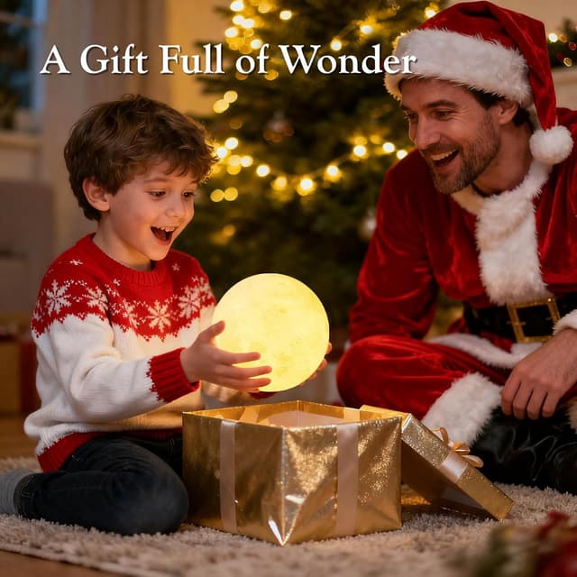 Detalle 2 de EXTSUD Mond Lampe 3D 16 Farben