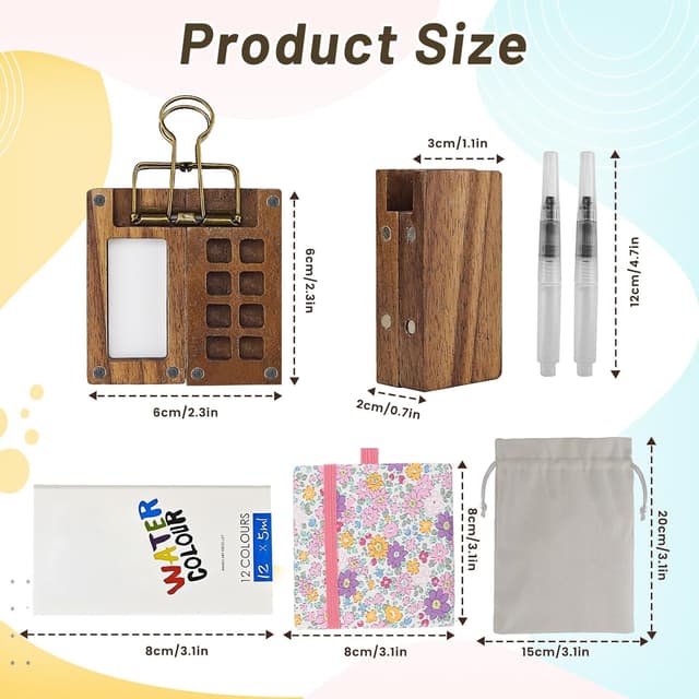 Thumbnail 1 de Noaya portable watercolor palette 8 grids