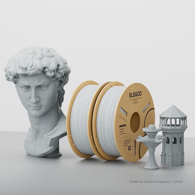 Detalle 2 de ELEGOO PLA Filament 1.75mm Marble 1kg (Silk-style) for most FDM 3D printers