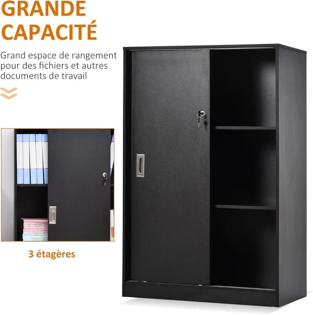 Detalle 2 de HOMCOM armoire de bureau 120H cm