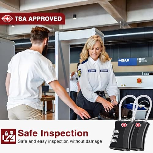 Detalle 2 de Oderra Candado Taquilla TSA 3 dígitos — pack 2 🔒