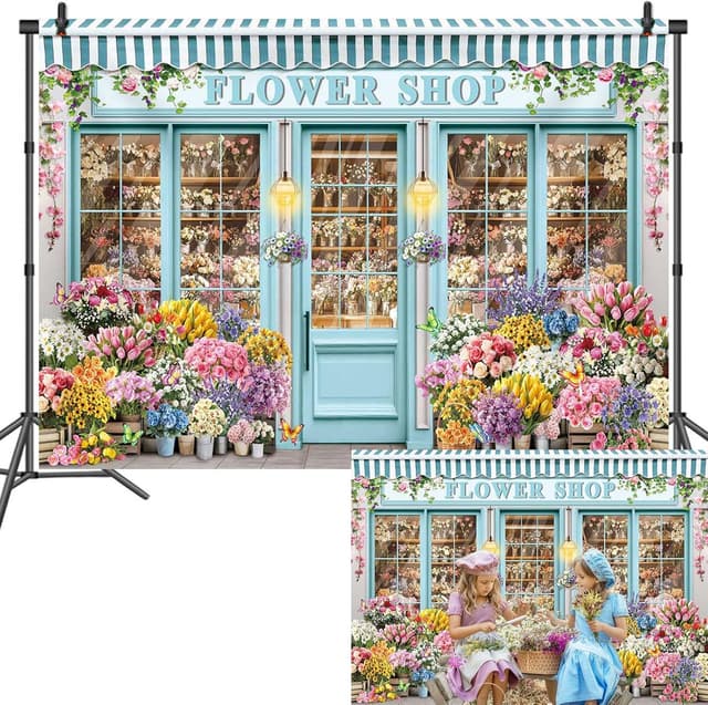 Detalle de Flower Shop Hintergrund 208,3 x 149,9 cm
