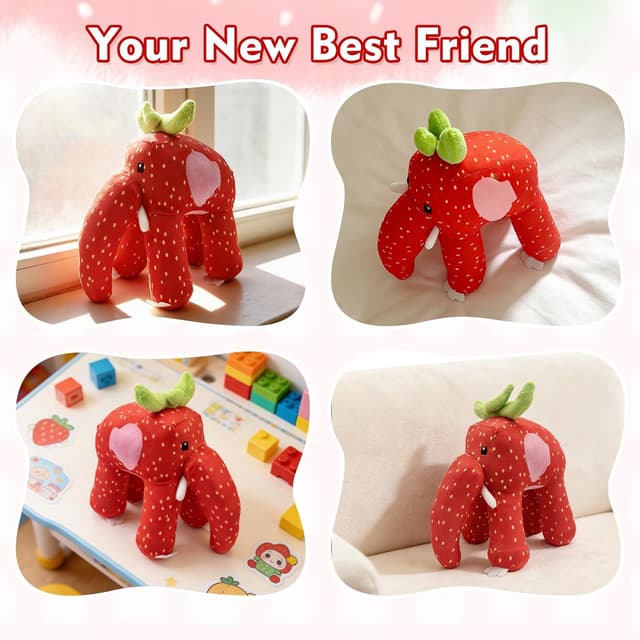 Detalle de Ashloter Strawberry Elephant plush