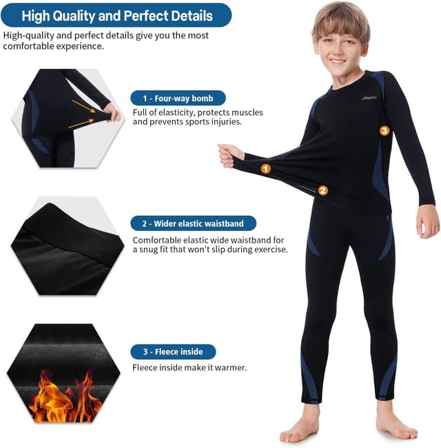 Detalle 2 de Thermounterwäsche Kinder Funktionsunterwäsche Thermo