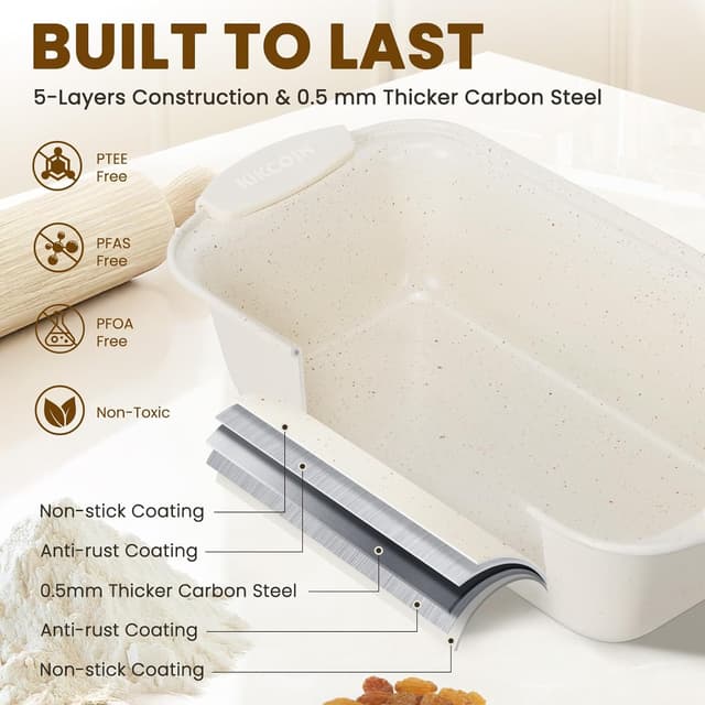 Thumbnail 2 de Kikcoin 22-Piece Nonstick Bakeware Set 450°F 🍪