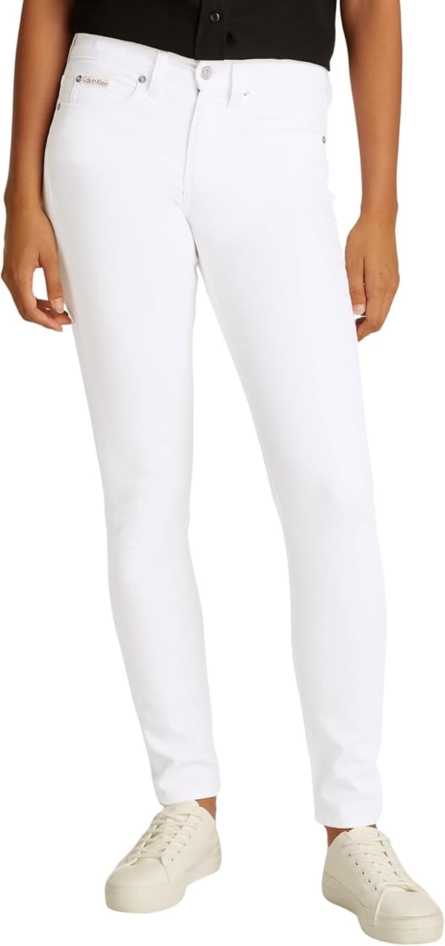 Detalle de Calvin Klein Donna Jeans Mid Rise Skinny Fit a 5 tasche