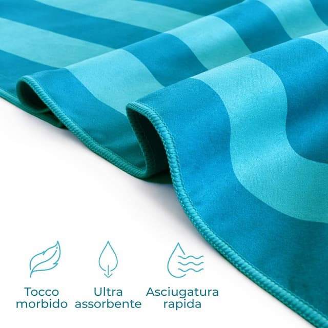 Detalle de Zenacross telo mare in microfibra 180x90