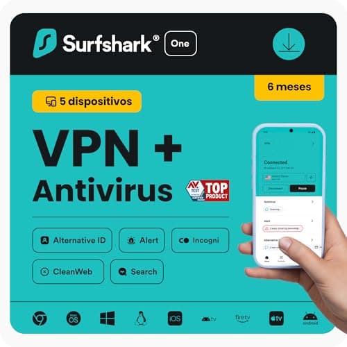 Detalle de Surfshark One (VPN + Antivirus) – licencia digital de 6 meses