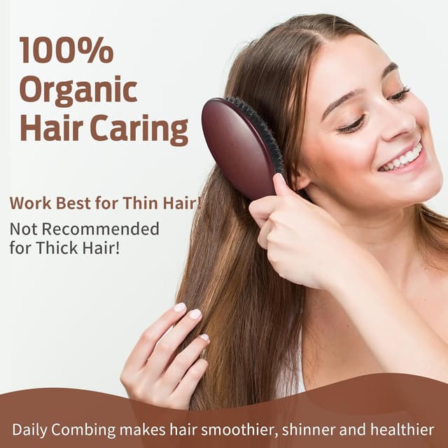 Thumbnail 4 de RAVEGO Spazzola per capelli con setole di cinghiale 🎀