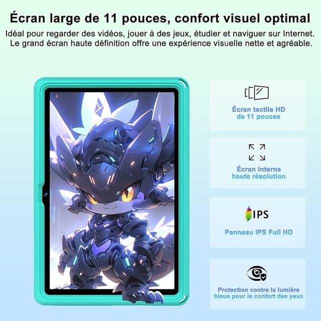 Thumbnail 4 de Dghrti Tablette 11 pouces Android 15, 8000 mAh ⚙
