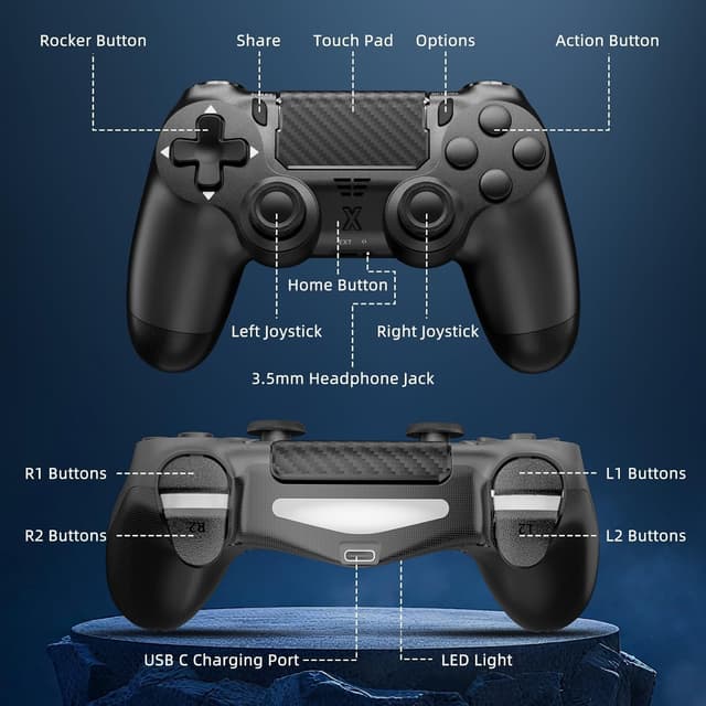 Thumbnail 6 de Glitfix Wireless Controller for PS-4 800mAh