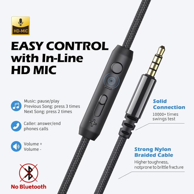 Thumbnail 4 de Ailihen C8 wired headphones with mic