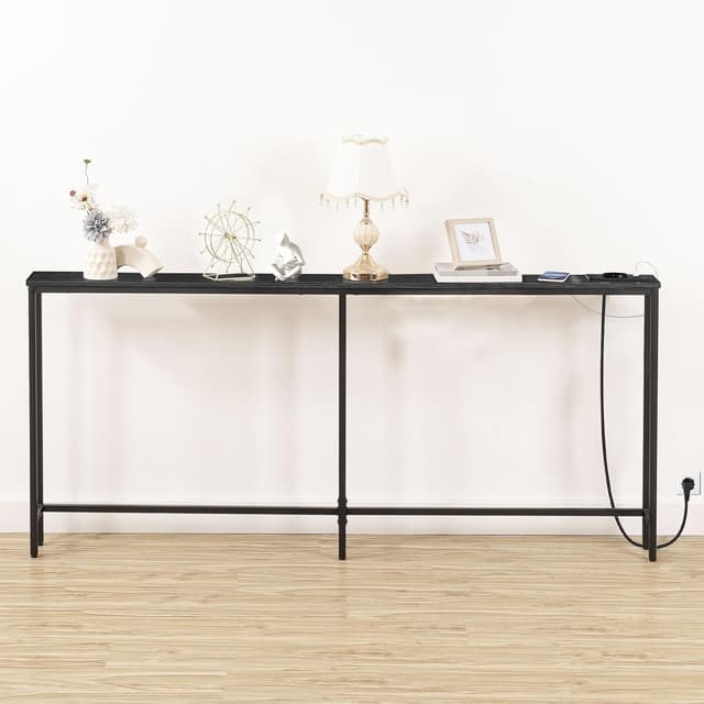 Thumbnail 5 de Hoobro Mesa Consola Estrecha con Carga USB y Toma ⚡