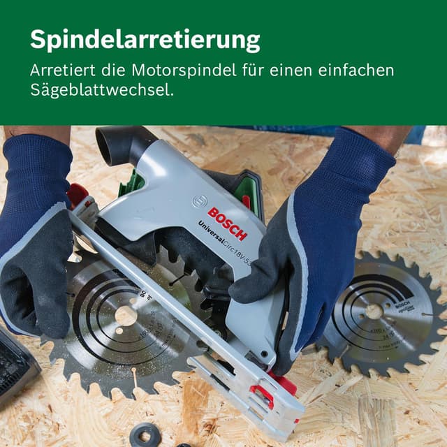 Detalle 2 de Bosch Akku-Kreissäge UniversalCirc 18V-53 inkl. Führungsschienenset (Amazon Edition) – ohne Akku