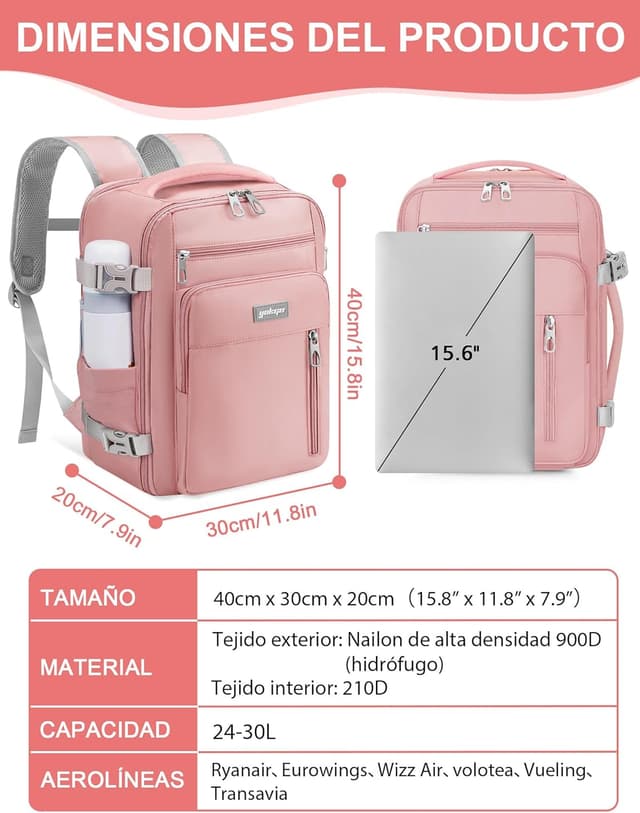 Thumbnail 1 de YOKGO Mochila Viaje Cabina 40x30x20 Expandible 25