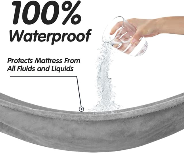 Detalle de DUJUIKE Coperta Impermeabile 152x202 Grigio Chiaro