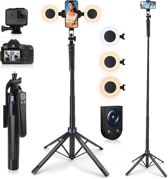 Detalle de Avaspot 71" Phone Tripod with LED lights