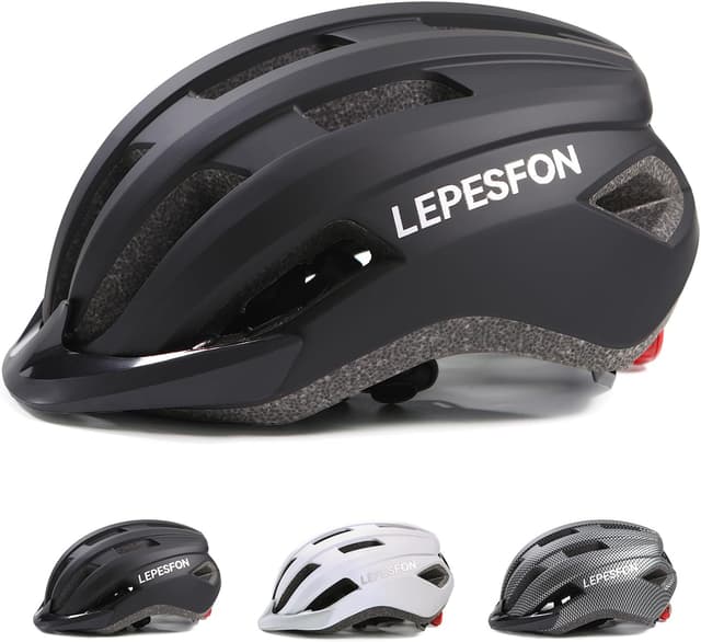 Detalle de Bike Helmet Men/Women MTB & Road Adjustable with Visor and LED (56–61cm)