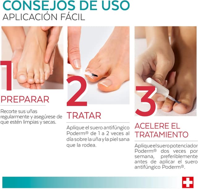 Thumbnail 5 de PODERM 🦶 Tratamiento Hongo Uñas, 2 Piezas, Swiss Made