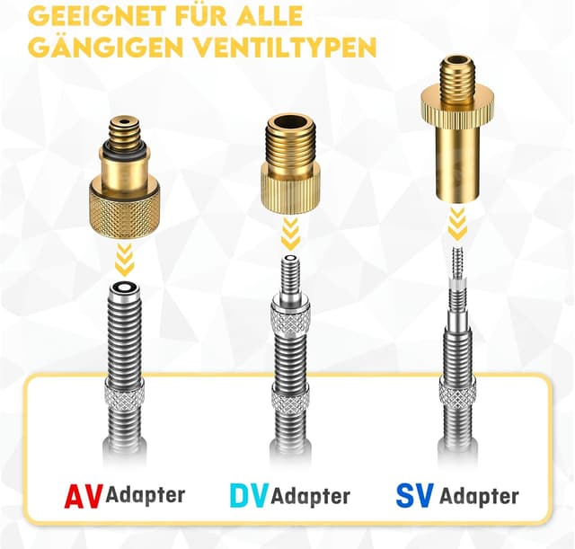 Detalle 2 de UETSNOR Fahrradventil Adapter Set