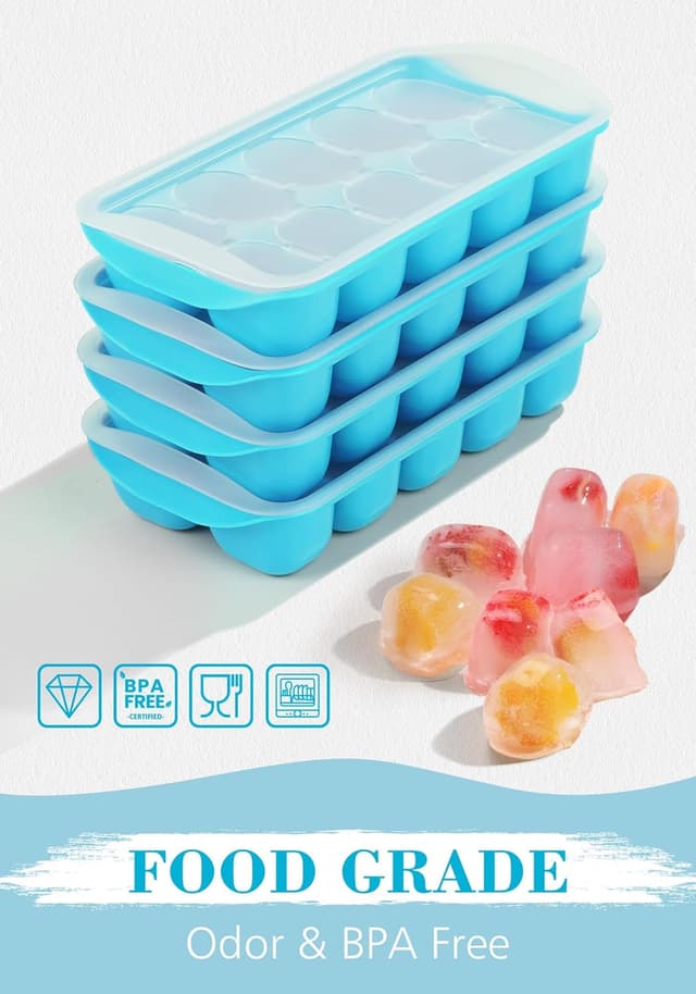 Detalle 2 de DOQAUS Ice Cube Tray 4-Pack for Kitchen
