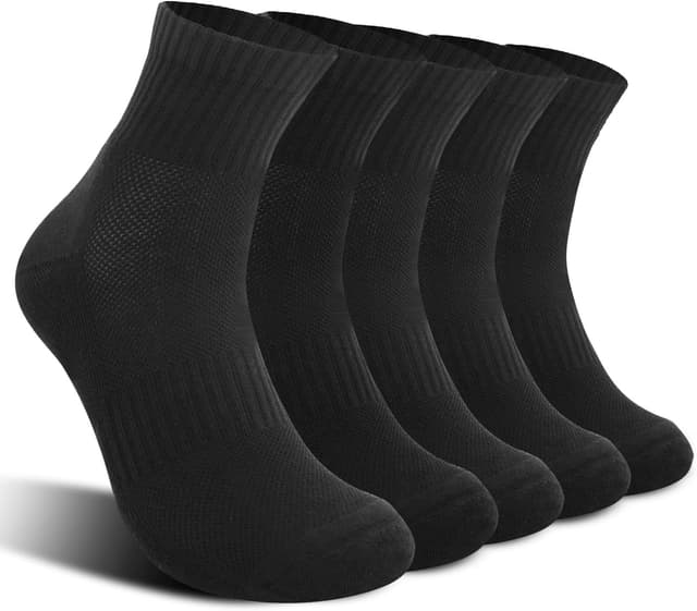 Detalle de Kodal Copper Ankle Running Socks (Men & Women) – cushioned cotton with odour control, 4–5 pairs