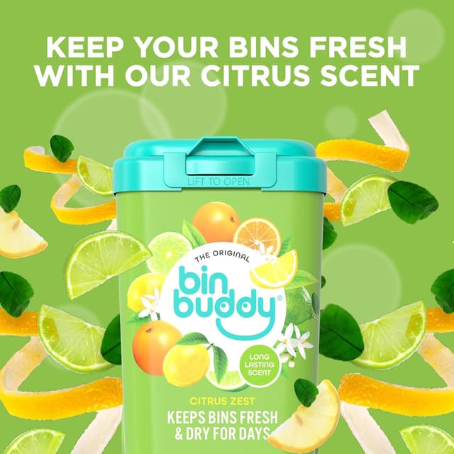 Detalle de Bin Buddy Citrus Bin Freshener Powder 450g 🍊