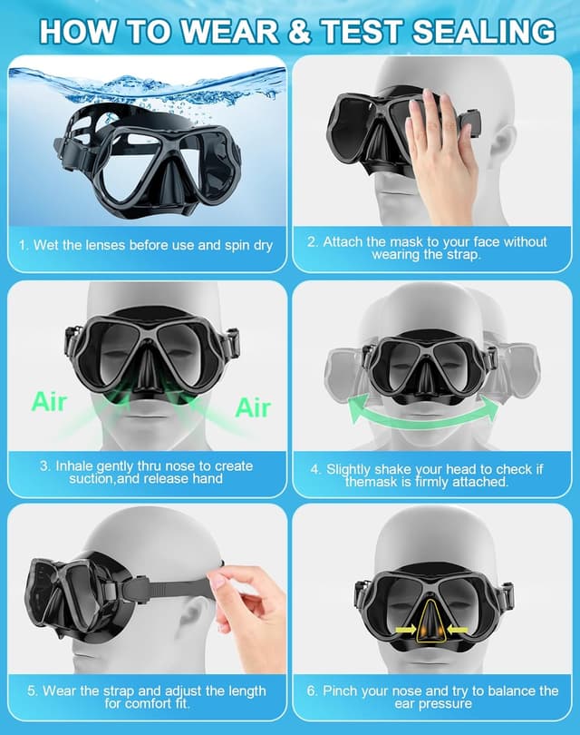 Thumbnail 6 de Greatever Dry Snorkel Set Panoramic Mask