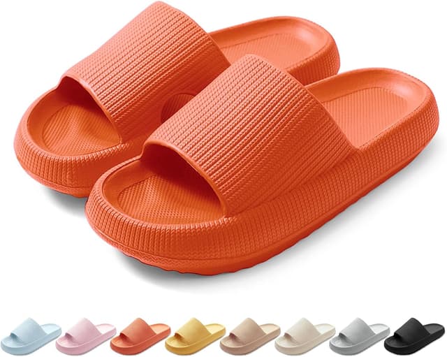 Detalle de HEOAARG Chaussons antidérapants homme/femme « Nuage » en EVA, sliders à séchage rapide