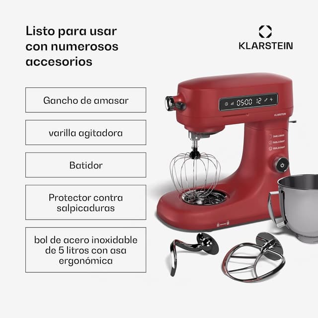 Thumbnail 5 de Klarstein Chiara Robot de Cocina 1600W 5L Silencioso 🥣