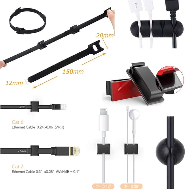 Thumbnail 5 de MiuCo Kabelmanagement Kit 100 Stück