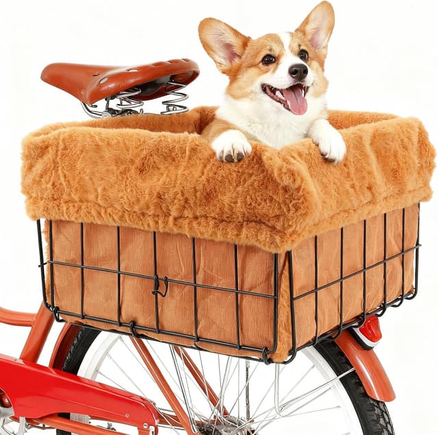 Detalle de Fahrradkorb Haardecke für Hund, 40 x 32 x 24 cm