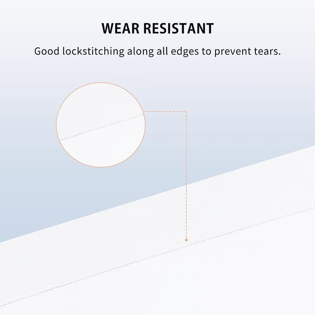 Detalle de Vevelux White 3 x 3.6 m (10 x 12 ft) Polyester Photography Backdrop with Spring Clamps & Anti-Wrinkle Clips