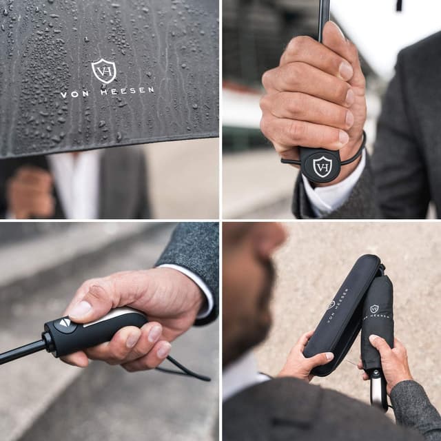 Thumbnail 6 de VON HEESEN Taschenschirm sturmfest 140 km/h ☂