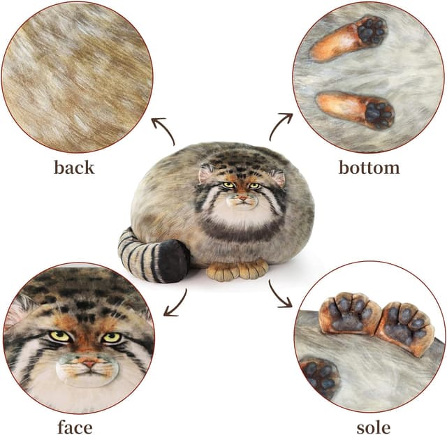 Thumbnail 3 de Pallas Cat Stuffed Animal 45cm Plush