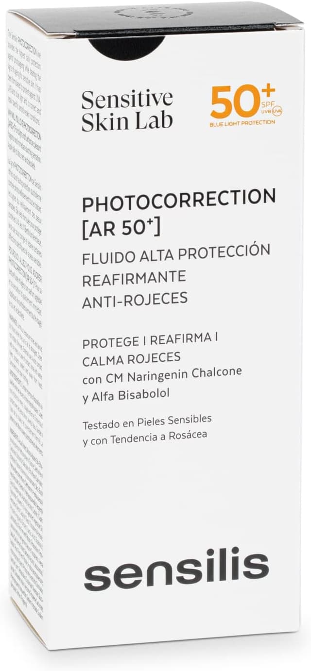 Detalle de Sensilis Photocorrection AR SPF50+ : crème solaire anti-rougeurs raffermissante pour peaux sensibles (40 ml)