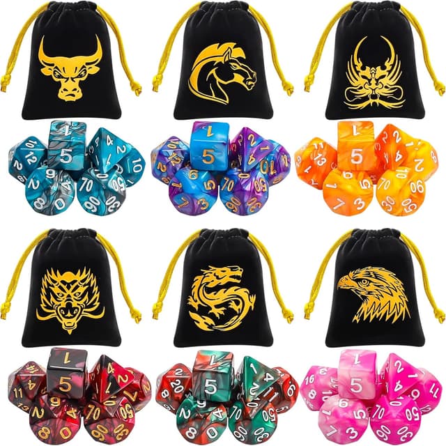 Thumbnail 1 de QMAY Polyedrische Würfel 42 Stück