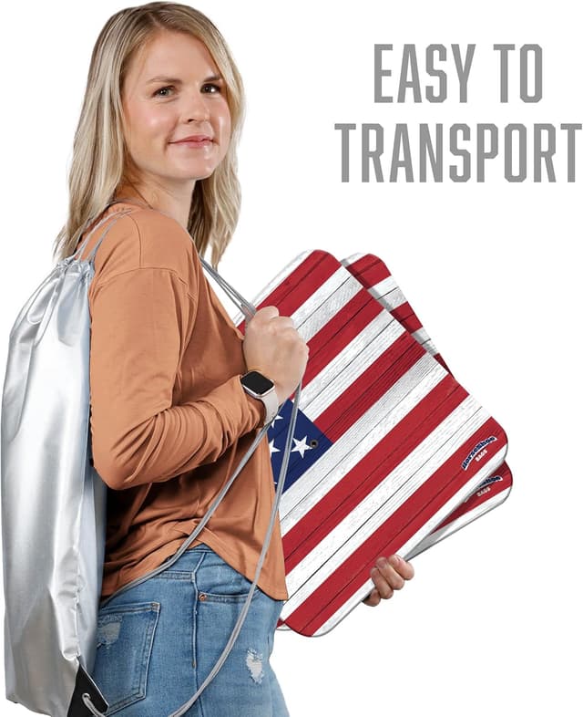 Detalle de YouTheFan Horseshoe Bags Game (Horseshoe Bag Toss Set)